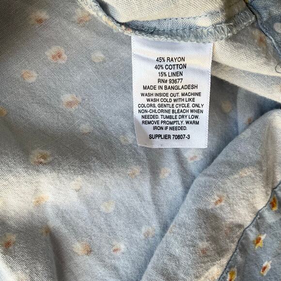 a.n.a. A New Approach Women’s Sleeveless Knee Length Dress size L, Floral Blue - Picture 7 of 8